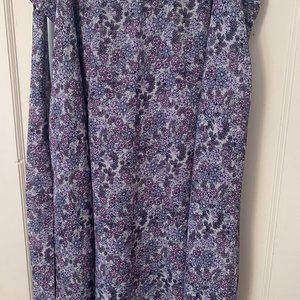 CJ Banks Purple Patterned skirt; XXL